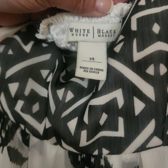 White House Black Market Monochrome Patterned Maxi Dress - Picture 7 of 7